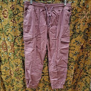purple / pinkish cargo pants with string closure  NWT